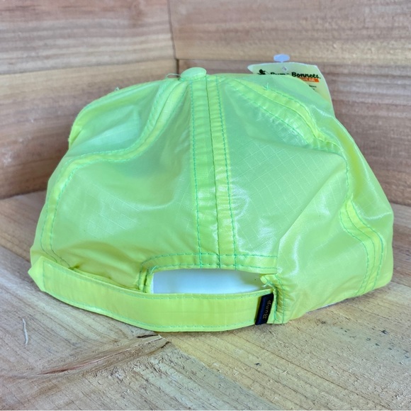 Vintage Aspen Skiing Company Bump Bonnets made by Universal Neon Yellow Velcro - Picture 4 of 8